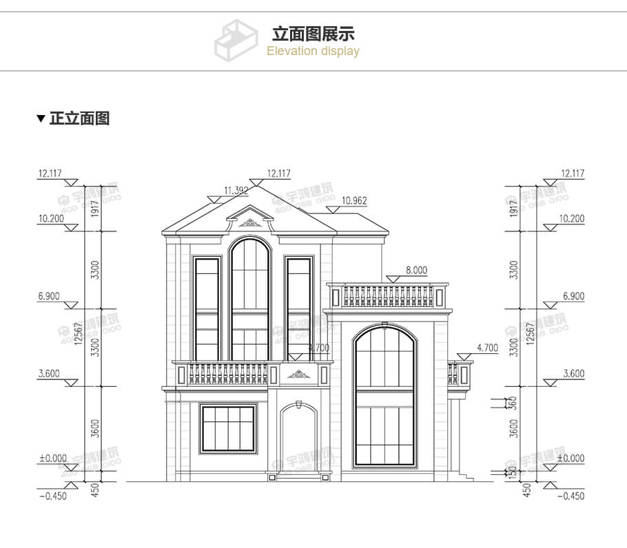 12x13米復(fù)式帶衣帽間農(nóng)村別墅設(shè)計(jì)圖紙