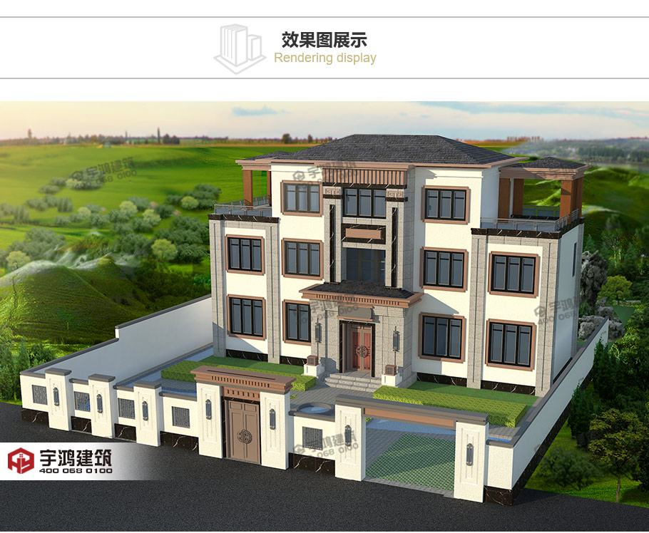 18x9米框架結(jié)構(gòu)新中式別墅設(shè)計(jì)圖紙