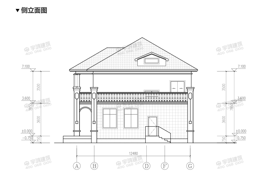 25萬帶車庫農(nóng)村自建別墅設(shè)計(jì)圖紙