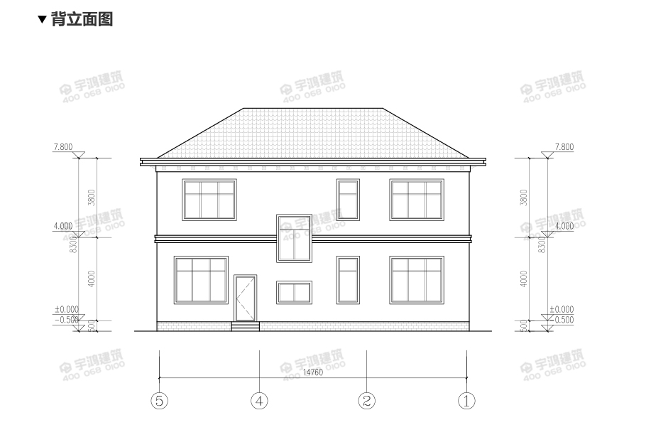 15x15米帶辦公室鄉(xiāng)村別墅設(shè)計(jì)圖紙
