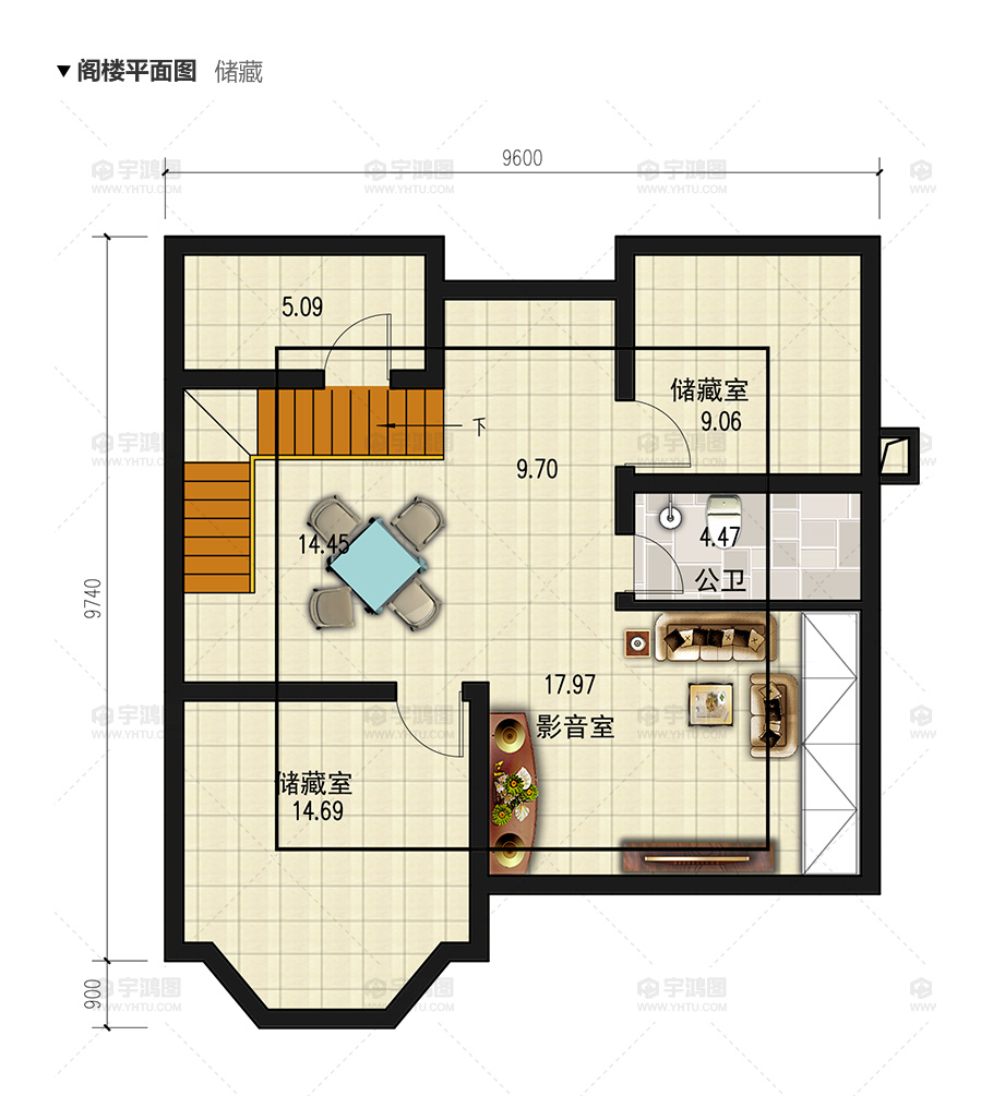 90平帶地下室歐式農村別墅設計圖，造價20萬還帶閣樓